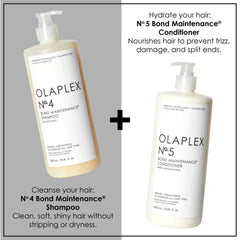 Olaplex No 4 Bond Maintenance Shampoo and No 5 Conditioner 1000ml Each - Pinkbliss