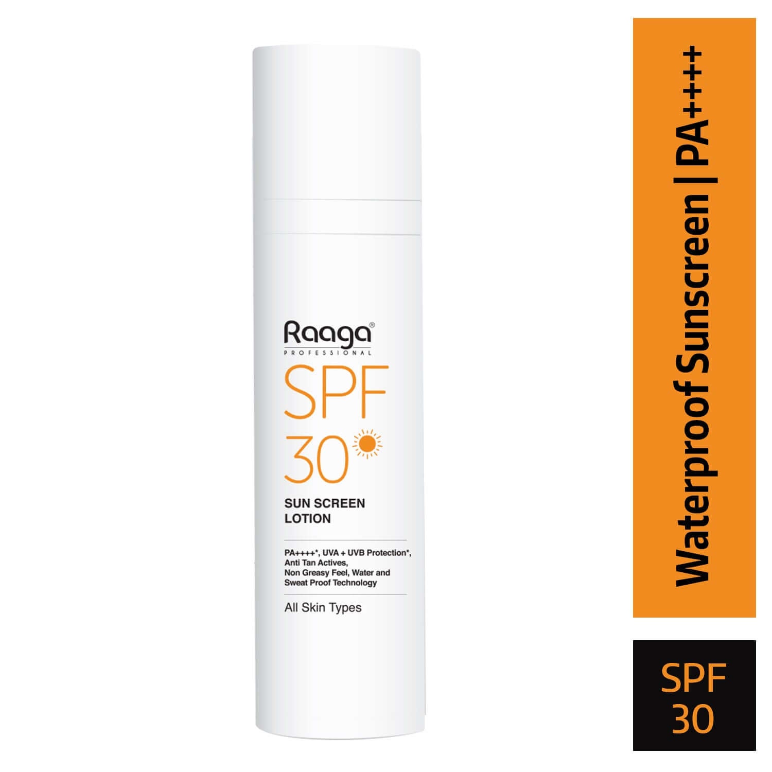 Raaga Professional SPF 30 Sunscreen Lotion | PA++++, UVA + UVB Protection, Anti Tan Activities, Non-Greasy Feel, Water and Sweat Proof Technology (55ml) - Pinkbliss