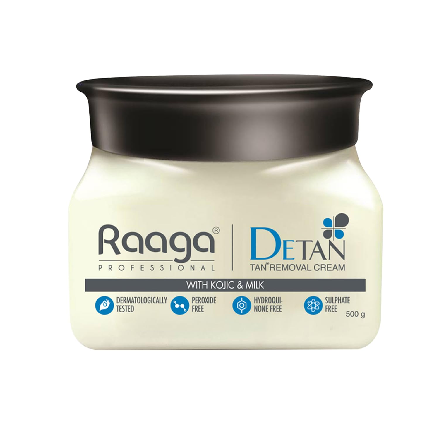 Raaga Professional De-Tan Pack with Kojic, Lactic Acid & Arbutin | Tan Removal Cream | Dermatologically Tested, Sulphate Free Face Pack- 500g - Pinkbliss