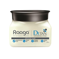Raaga Professional De-Tan Pack with Kojic, Lactic Acid & Arbutin | Tan Removal Cream | Dermatologically Tested, Sulphate Free Face Pack- 500g - Pinkbliss