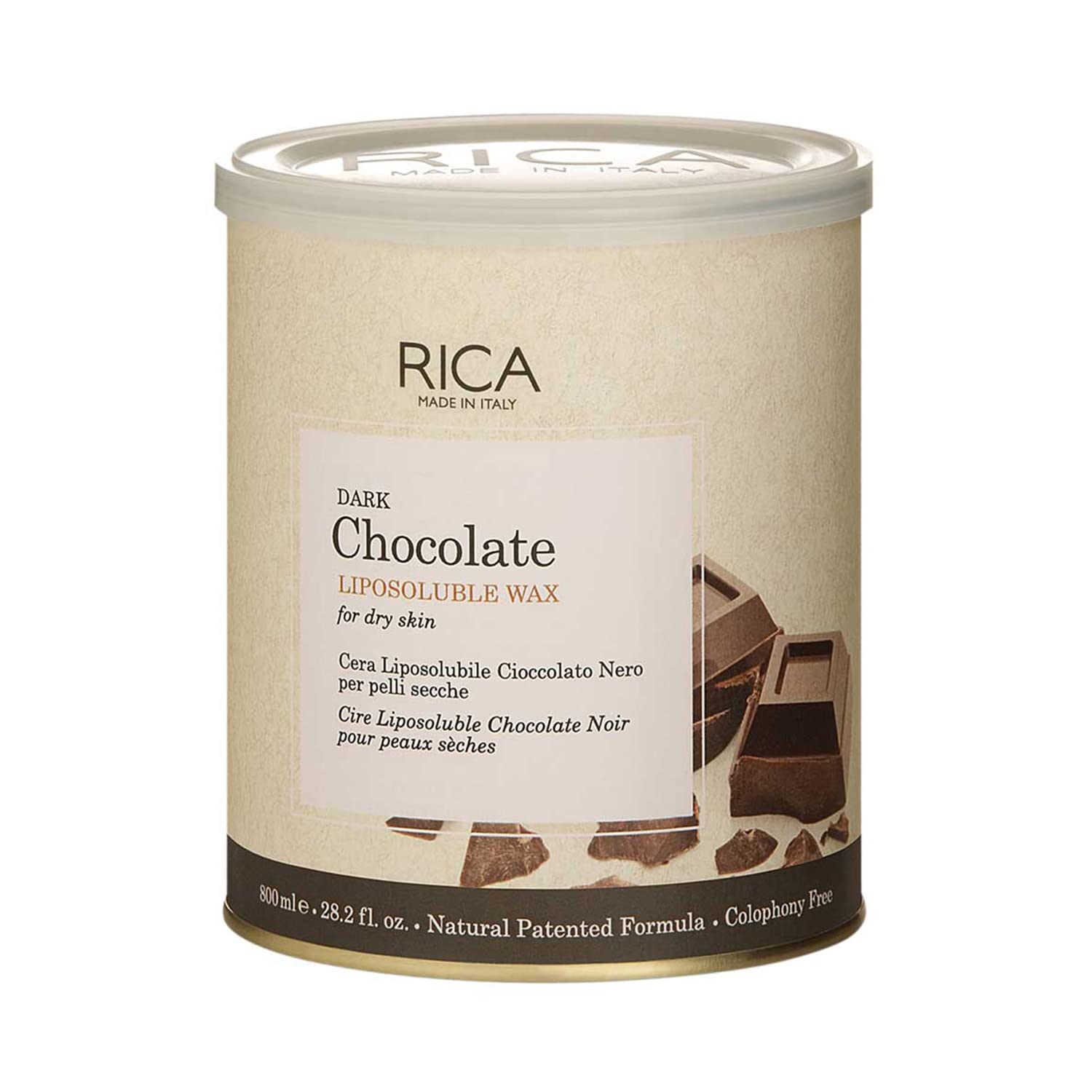 Rica Dark Chocolate Liposoluble Wax Soft & Smooth Skin 800ml - Pinkbliss
