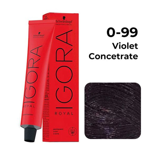 Schwarzkopf Professional Igora Royal Permanent Color (0-99 Violet Concentrate) (60 ml) - Pinkbliss