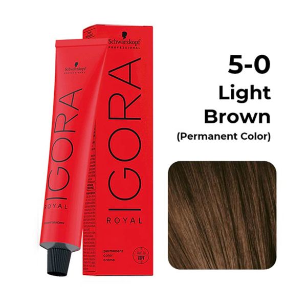 Schwarzkopf Professional Igora Royal Permanent Color Creme (5-0 Light Brown) - Pinkbliss