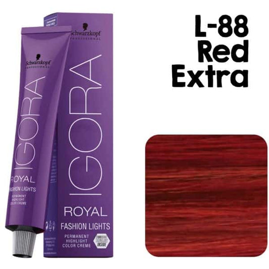 Schwarzkopf Professional Igora Royal Permanent Color Creme (L-88 Red Extra) - Pinkbliss