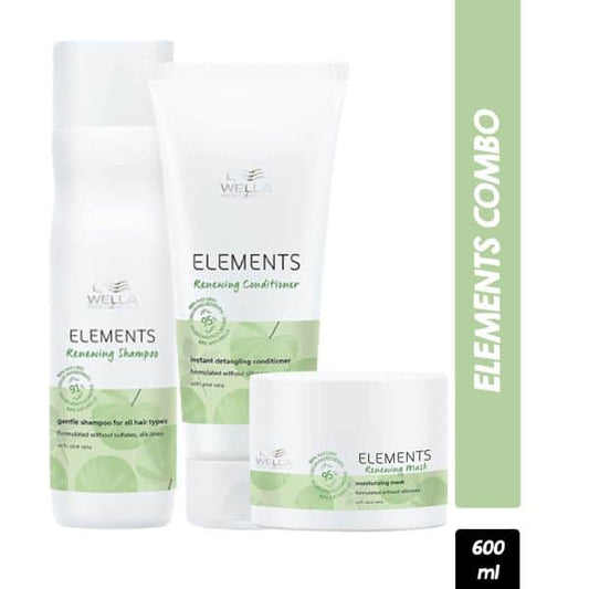 Wella Professionals Elements Renewing Shampoo 250ml ,Conditioner 200ml ,Mask 150ml - Pinkbliss