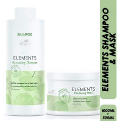 Wella Professionals Elements Renewing Shampoo and Mask (1000ml + 500ml) - Pinkbliss