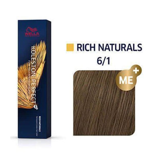 Wella Professionals Koleston Perfect ME+ Permanent Hair Color 6/1 Dark Blonde/Ash - Pinkbliss