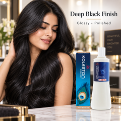 Wella Professionals Welloxon Perfect Hair Color 2/0 (Black) 60g And Developer 6% 20 Vol. 1000ml (New pack)