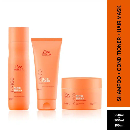 Wella Professionals Invigo Nutri Enrich Shampoo 250ml conditioner 200ml mask 150ml - Pinkbliss
