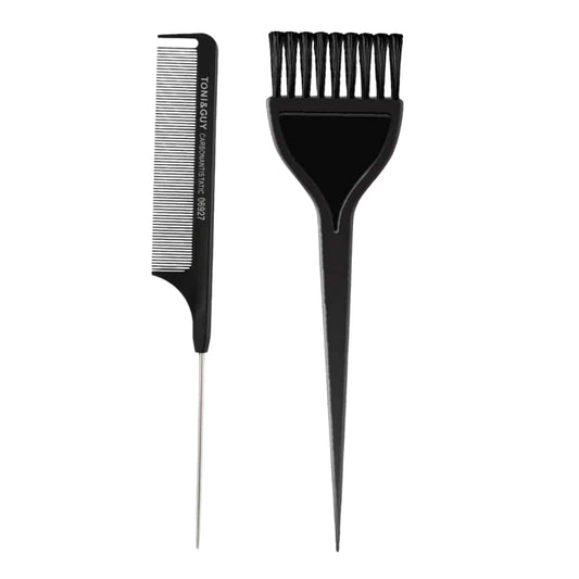 Carbon Pin Tail Comb and Hair Dye Brush Combo - Pinkbliss
