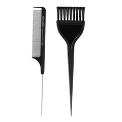 Carbon Pin Tail Comb and Hair Dye Brush Combo - Pinkbliss