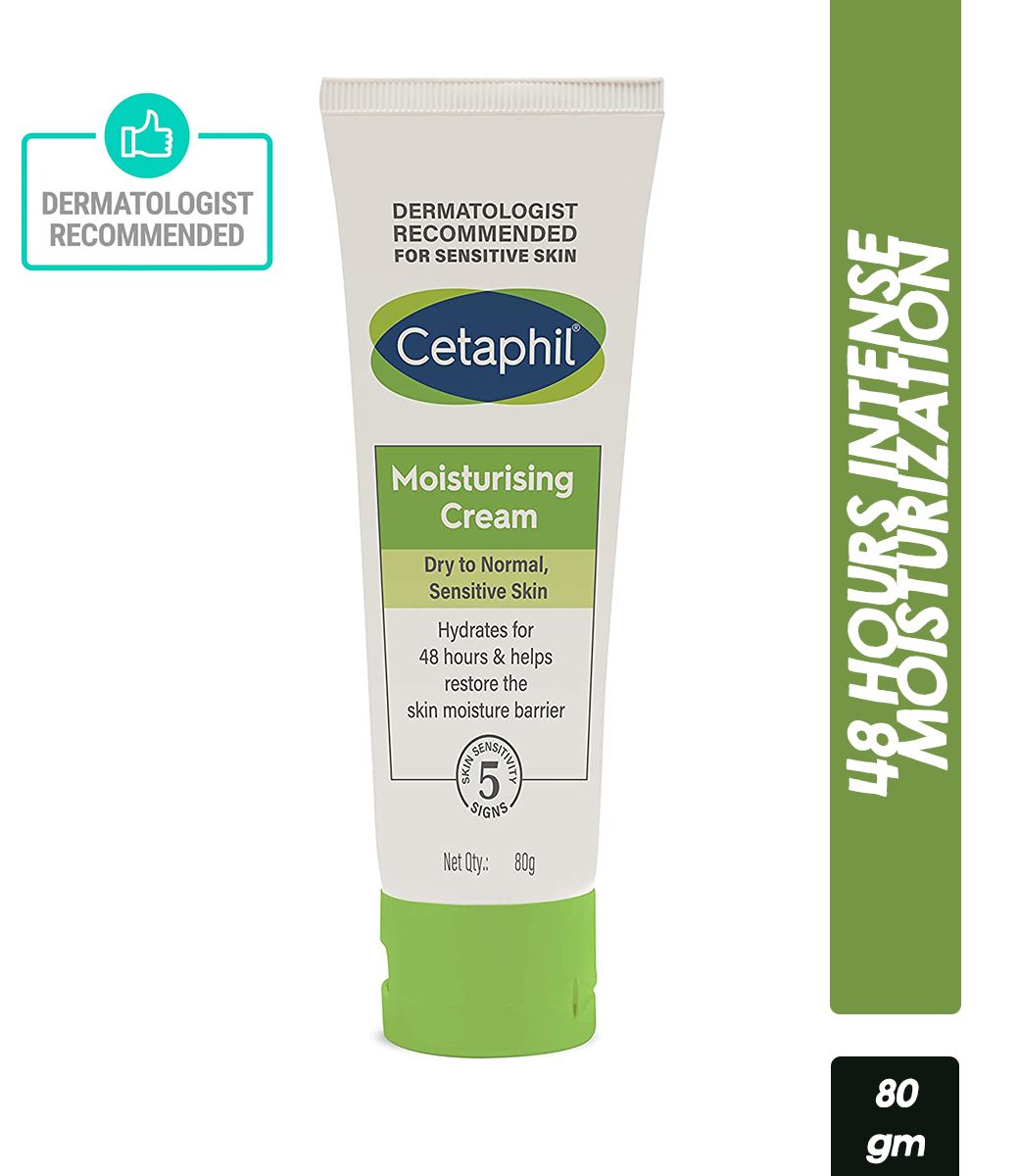Cetaphil Moisturizing Cream for Dry to Normal Sensitive Skin, 80g - Pinkbliss