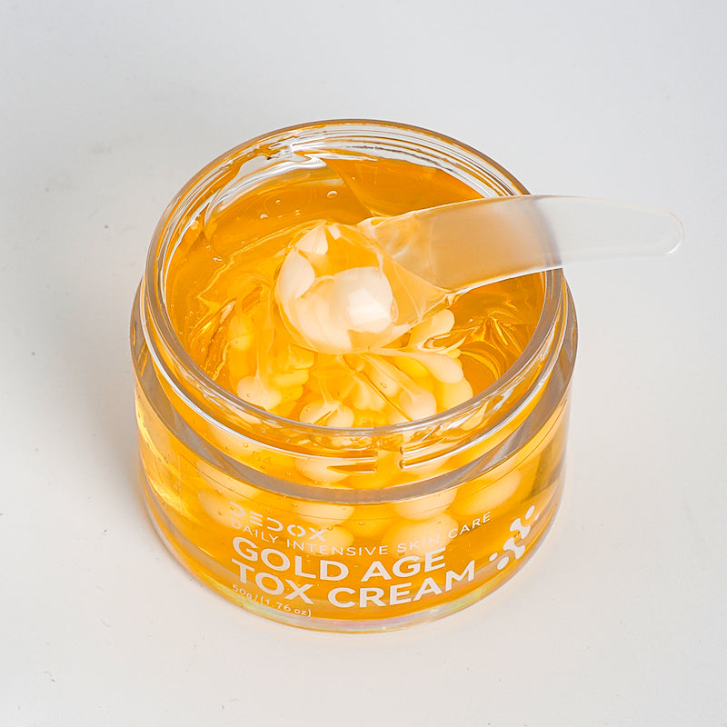 DEDOX Gold Age Tox Cream box and jar - Korean skincare daily intensive face cream 50g