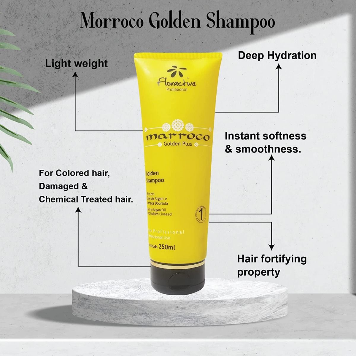 Floractive Profissional Marroco Golden Plus Shampoo (250ml) - Pinkbliss