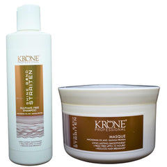 Krone Professional Shine Bond Straiten Sulphate Free Shampoo And Masque 200ml Each - Pinkbliss