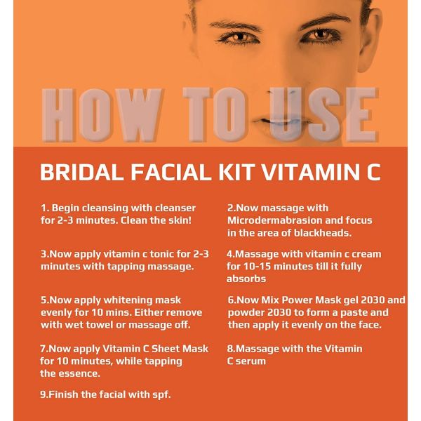 O3+ Professional Bridal Vitamin C Glowing Skin Facial Kit (136g, Single Use) - Pinkbliss