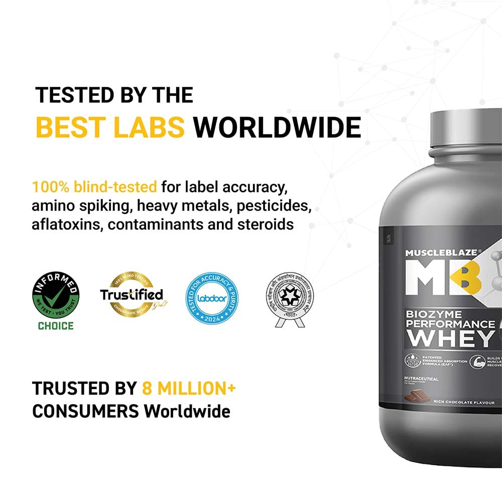 MuscleBlaze Biozyme Performance Whey, 2 kg (4.4 lb) - Pinkbliss