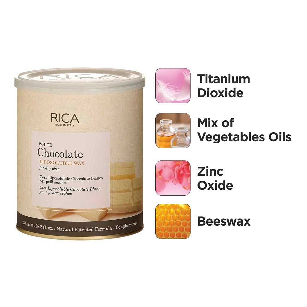 Rica Liposoluble White Chocolate Wax 800g - Pinkbliss