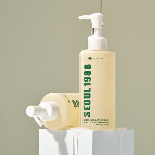 K-SECRET SEOUL 1988 Cica Cleansing Oil – Deep Pore Cleansing & Gentle Exfoliation 200ml | Daily Oil Cleanser for Sensitive Skin | Korean Skincare