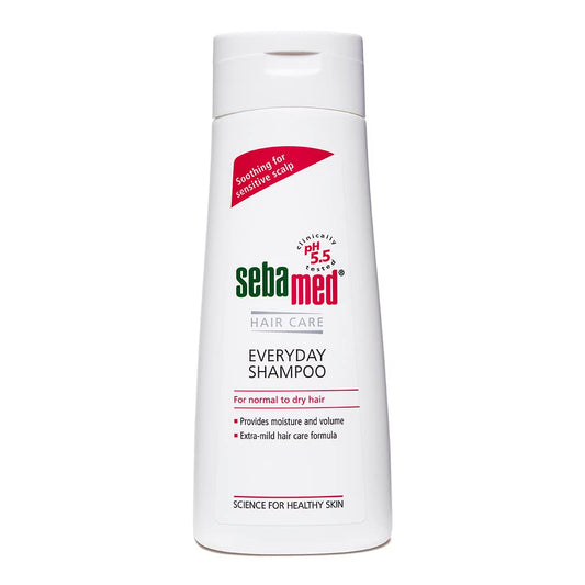 Sebamed Everyday Shampoo 200ml |pH 5.5| Normal to dry hair| mild | Gives moisture & volume |phthalates & SLS and parabens free men-women for scalp Toxin free l Clinically proven - Pinkbliss
