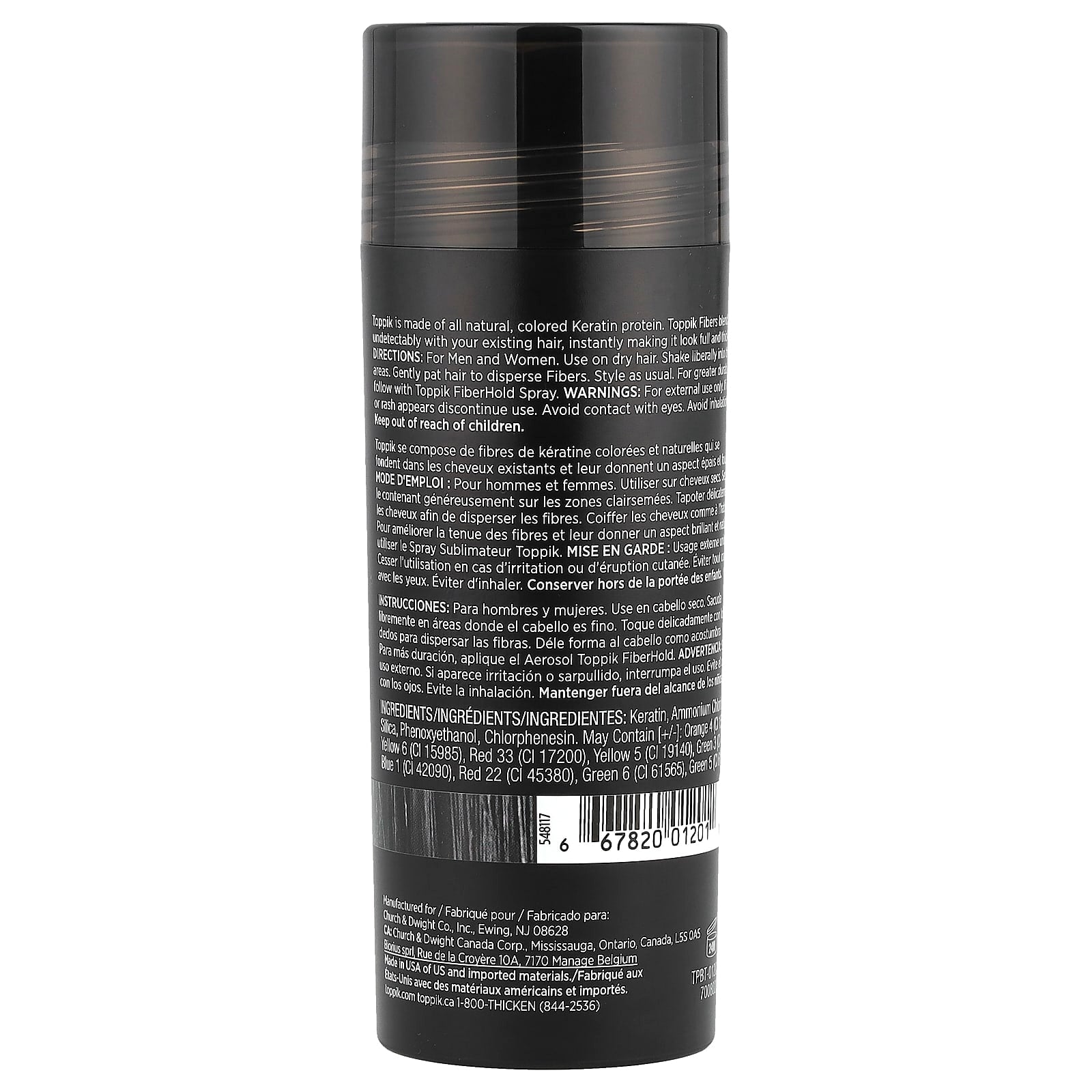 Toppik Hair Building Fibers Full Hair Instantly Black 27.5g - Pinkbliss