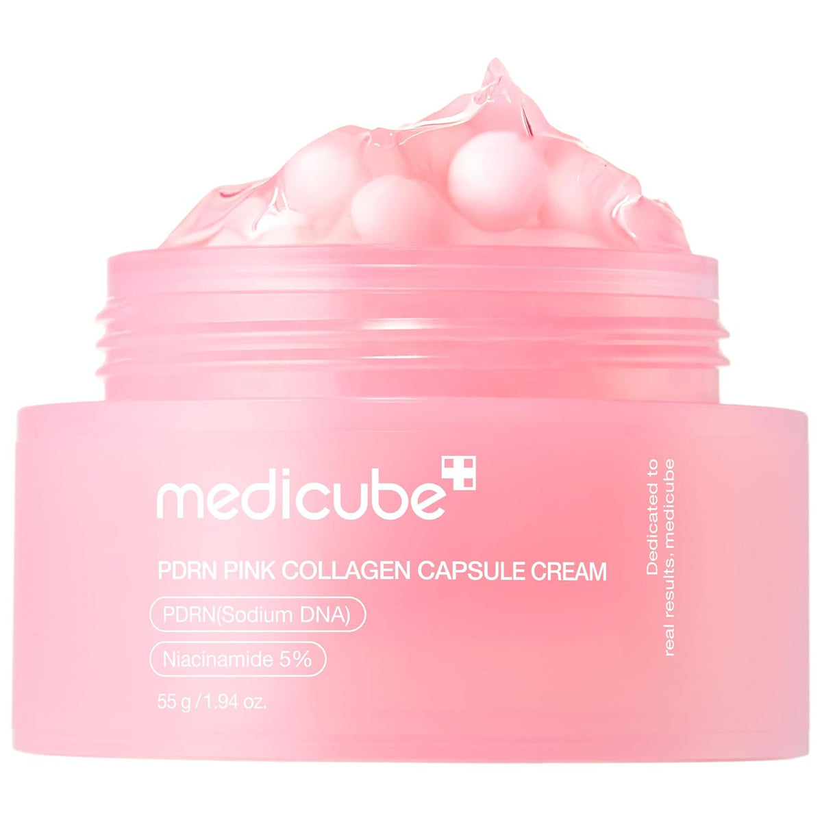Medicube Salmon DNA PDRN Pink Collagen Capsule Cream, Face Moisturizer | Lightweight Moisturizing Cream | PDRN, Niacinamide for Uneven Skin Tone, Glow hydration | Korean Skin Care 55g