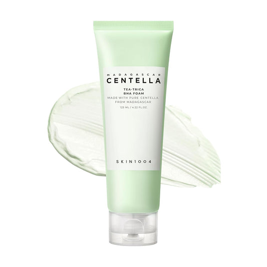 SKIN1004 Tea-Trica BHA Foam 125ml, Makeup Remover with Centella Asiatica & Tea Tree, Korean Face Cleanser for Oil & Sebum Balance, Cleansing Foam for Clearing Impurities, Korean Skin Care