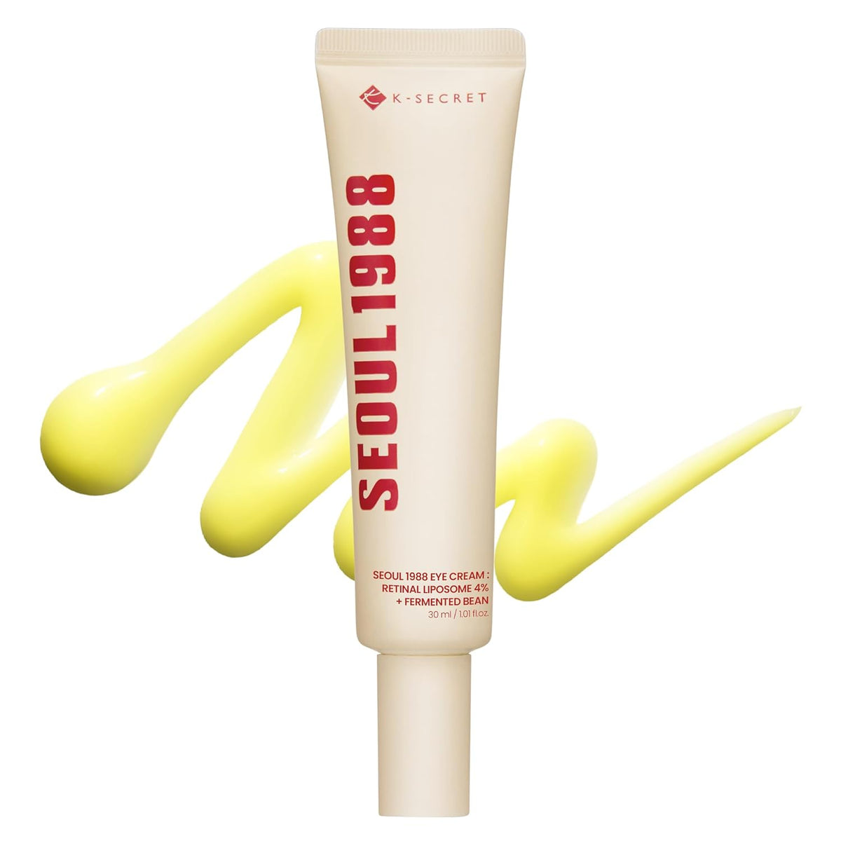 K-SECRET SEOUL 1988 Retinal Eye Cream 30ml – Formulated with Advanced Retinal Liposome 4% and Fermented Bean for Smoother, Refreshed-Looking Eyes | Korean Skincare