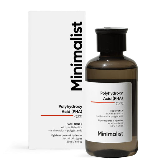 Minimalist Pha 3% Alcohol Free Face Toner, 150 Ml | Pore Tightening & Mild Exfoliation For Oily, Acne Prone, Sensitive, Normal and Hydrating Glowing Skin - Pinkbliss