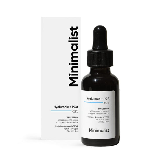 Minimalist 2% Hyaluronic Acid + PGA Serum 30 ml for Intense Hydration, Glowing Skin & Fine Lines | Daily Hydrating Face Serum For Women & Men with Dry, Normal &Oily Skin - Pinkbliss