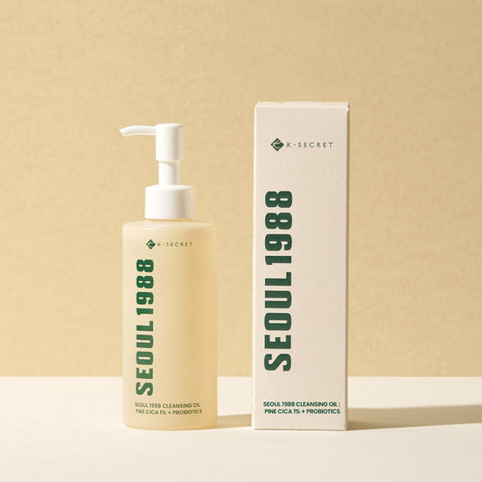 K-SECRET SEOUL 1988 Cica Cleansing Oil – Deep Pore Cleansing & Gentle Exfoliation 200ml | Daily Oil Cleanser for Sensitive Skin | Korean Skincare