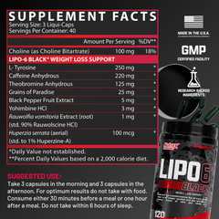Nutrex Research Lipo 6 Black Powerful Weight Loss Support ‚Äì 120 Capsules - Pinkbliss