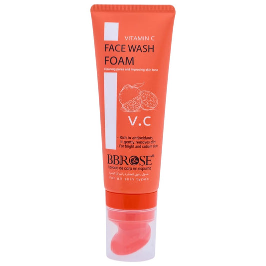 BBROSE Vitamin C Face Wash Foam (120ml) | Brightening & Hydrating Cleanser | Deep Cleansing & Refreshing Formula for All Skin Types | Gentle, Vegan & Paraben-Free Skincare - Pinkbliss
