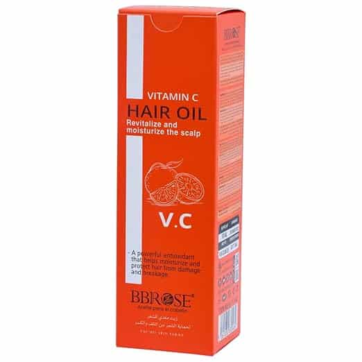 BBROSE Vitamin C Hair Oil (100ml) | Nourishing & Hydrating Formula for Shiny, Healthy Hair | Strengthens & Revitalizes Dry, Damaged Hair | Lightweight & Non-Greasy for Enhanced Shine - Pinkbliss