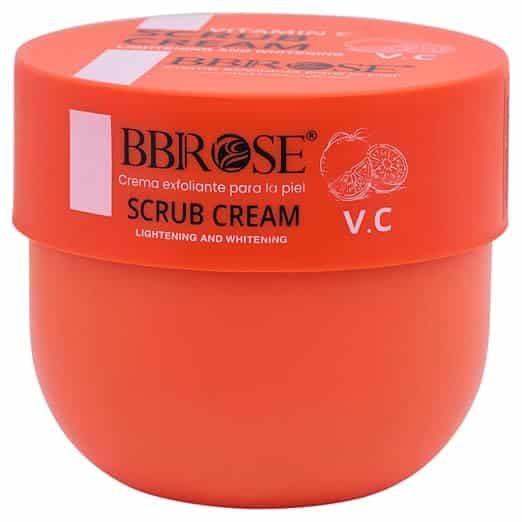BBROSE Vitamin C Scrub Cream (300ml) | Skin Lightening & Whitening | Deep Exfoliation for Radiant & Even Skin Tone | Removes Dead Skin & Boosts Glow - Pinkbliss
