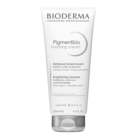 Bioderma Pigmentbio Foaming Cream Brightening Exfoliating Cleanser (Face & Body Wash) For Brightened Skin, 200ml - Pinkbliss