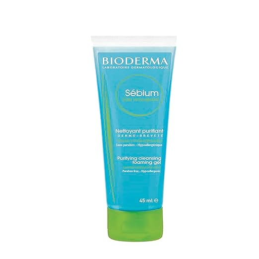 Bioderma Sebium Gel Moussant Purifying Cleansing Foaming Gel Combination To Oily Skin, 45ml - Pinkbliss