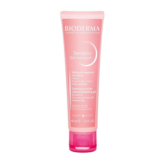 Bioderma Sensibio Gentle Soothing Micellar Cleansing Foaming Gel For Sensitive Skin 45ml - Pinkbliss