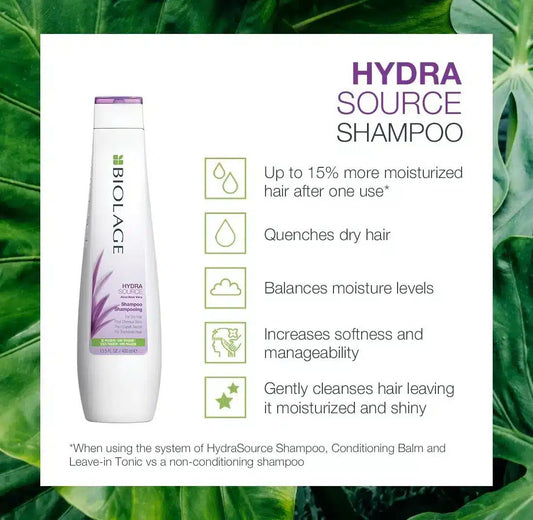 Biolage Hydrasource Plus Shampoo For Hydrates & Moisturizes Dry Hair 1000ml (New packing)