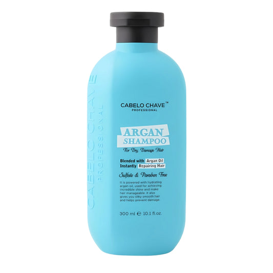 CABELO CHAVE PROFESSIONAL Argan Hair Shampoo | Argan Oil for Silky Smooth Hair | Nourishes & Repairs Dry, Damaged Hair | Hydrating, Sulfate & Paraben Free | For Men & Women