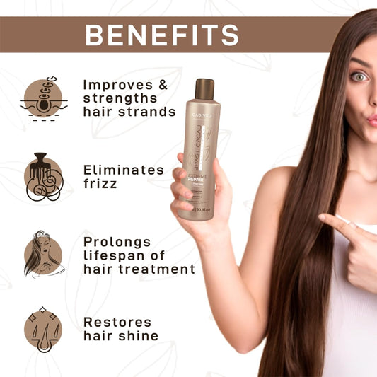 Cadiveu Brasil Cacau Extreme Repair Shampoo for Damaged Hair ‚Äì 300ml - Pinkbliss