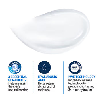 CeraVe Moisturizing Cream For Dry To Very Dry Skin (50ml) ‚Äì Formulated with 3 Essential Ceramides And Hyaluronic Acid | Non-Comedogenic Moisturizer For Face - Pinkbliss