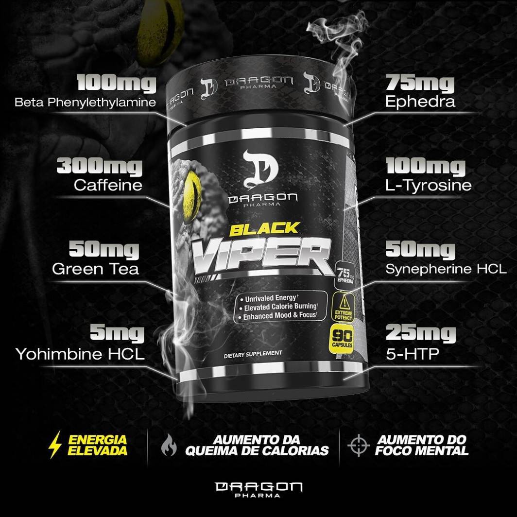 Dragon Pharma Black Viper Fat Burner ‚Äì 90 Capsules - Pinkbliss