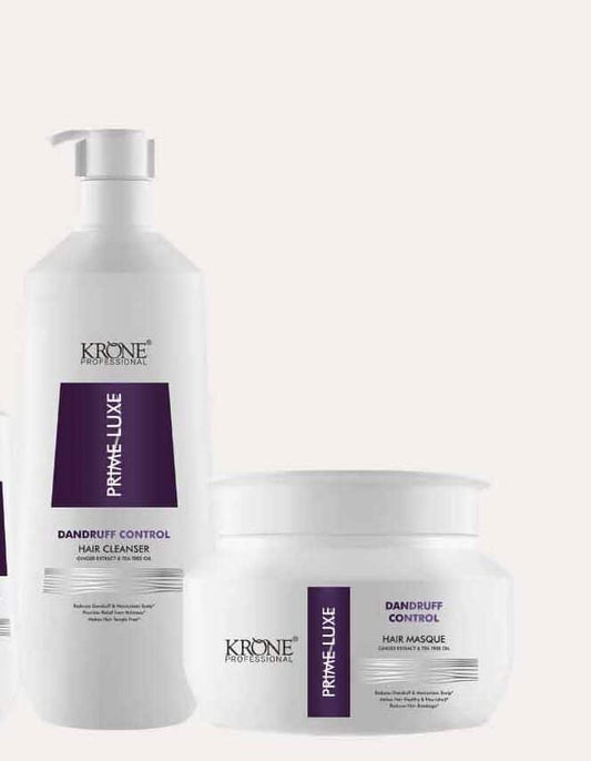 Krone Professional Prime Luxe Dandruff Control Hair Cleanser 1000ml and Masque 500ml - Pinkbliss