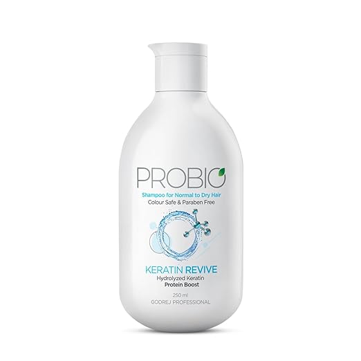 Godrej Professional Probio Keratin Revive Shampoo (250ml) | For Normal to Dry Hair - Pinkbliss