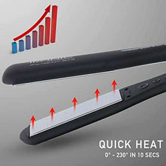 IKONIC PRO TITANIUM SHINE 2.0 BLACK HAIR STRAIGHTENER - Pinkbliss
