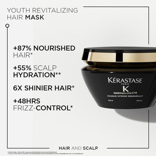 K√©rastase Chronologiste Hair Mask for Aging Hair 200ml | Hydrating Hair Mask for Aging Hair | Infused with Hyaluronic Acid, Vitamin E - Pinkbliss