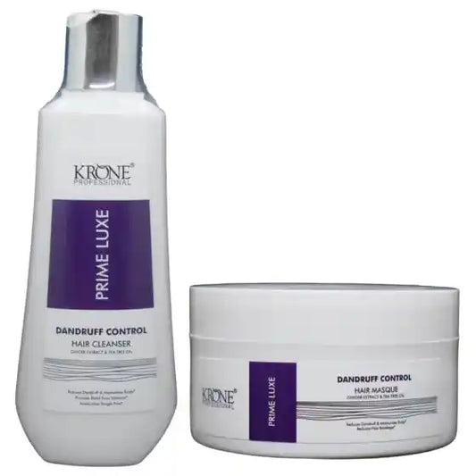 Krone Professional Prime Luxe Dandruff Control Hair Cleanser 200ml & Masque 100ml - Pinkbliss