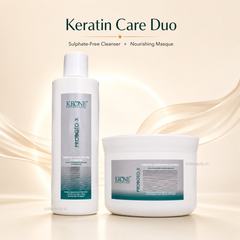 Krone Professional Proboto-X Keratin Cleanser 250ml And Nourishing masque 200ml Combo (Sulphate-Free)