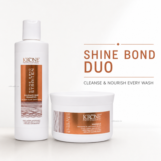 Krone Professional Shine Bond Straiten Sulphate Free Shampoo 250ml And Masque 200ml
